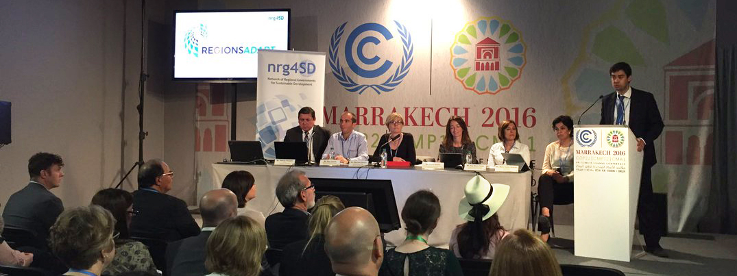 Side Event de nrg4SD sobre la iniciativa RegionsAdapt en la COP22 de Marrakech