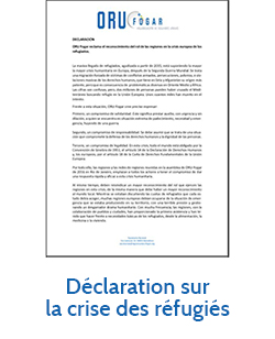 Déclaration sur  la crise des réfugiés
