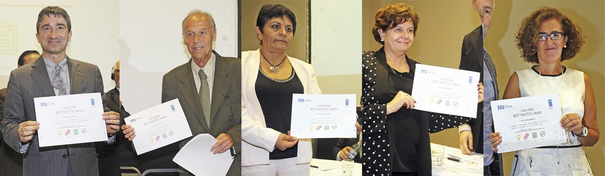 Ganadores del I Premio de Buenas Prácticas Regionales de ORU Fogar