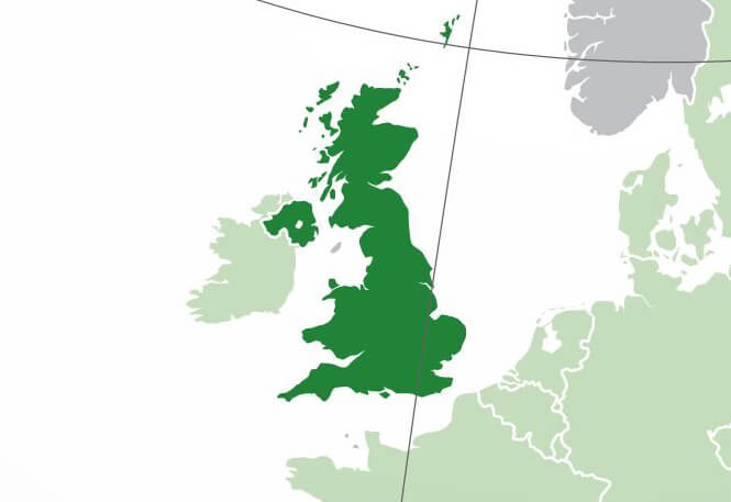 Mapa del Reino Unido